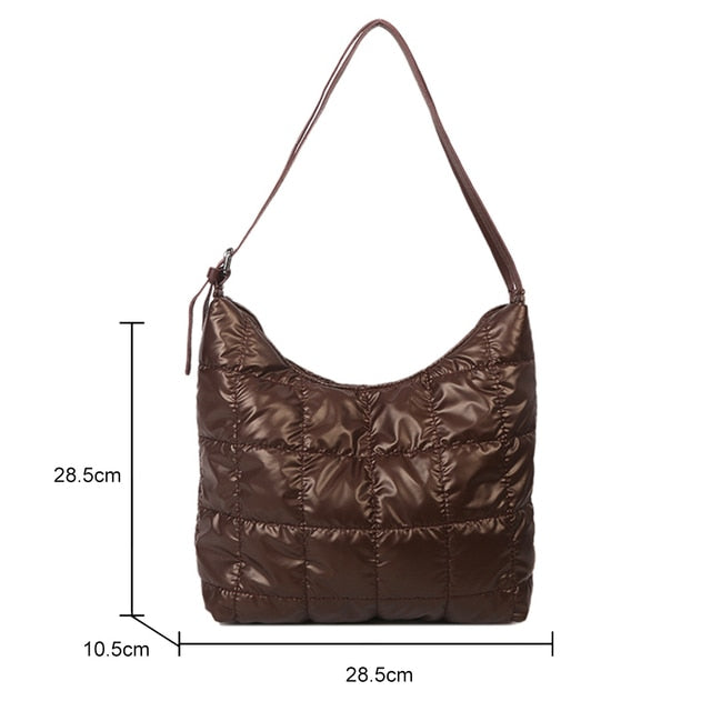 Large Quilted Puffer Tote Bag