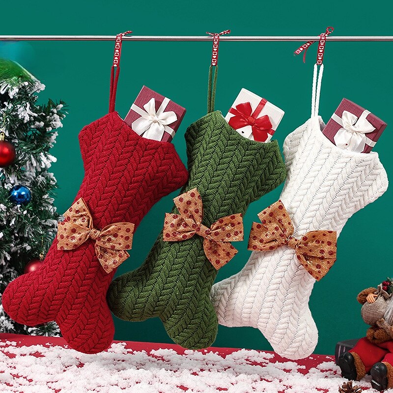 Christmas Pet Stockings - Dog Bone Shape