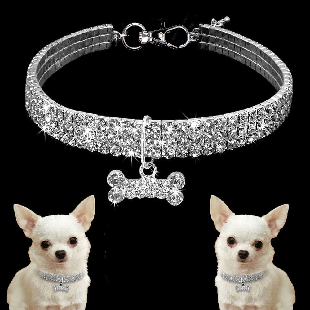 Rhinestone Pet Dog Collar