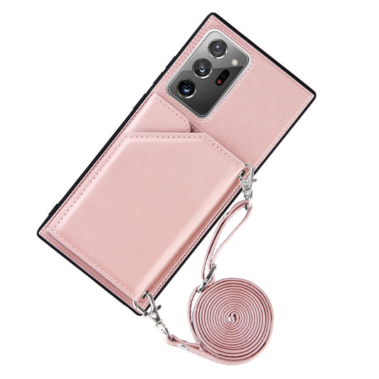 Leather Case with Strap for Samsung Phones
